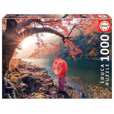 Educa - Sunrise In Katsura River - 1000 Piece Jigsaw Puzzle - Puzzle Glue Included - Completed Image Measures 26.8" X 18.9" - Ages 14+ (18455)