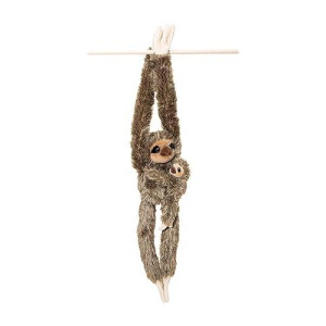 Edgewood Toys 28-Inch Hanging Sloth Stuffed Animal With Baby - Ultra Soft Sloth Plush Design With Hands And Feet That Connect - Realistic & Cute - Bring These Popular Sloths Home To Kids Ages 3+