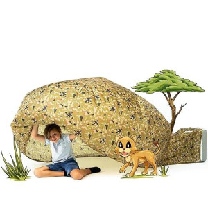 The Original Patented Airfort - Build A Fort In 30 Seconds, Inflatable Fort For Kids, Play Tent For 3-12 Years, A Playhouse Where Imagination Runs Wild, Fan Not Included (Jungle Camo)
