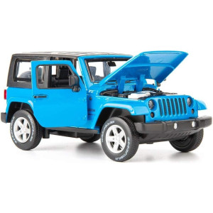 Tgrcm-Cz Diecast Model Cars Toy Cars, Wrangler 1:32 Scale Alloy Pull Back Toy Car With Sound And Light Toy For Girls And Boys Kids Toys (Blue)