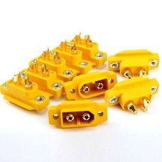 Sologood Amass 10 Pcs Xt60E1-M Mountable Xt60 Male Plug Connector For Rc Models Multicopter 