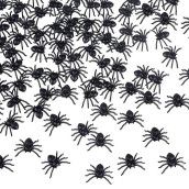 Tuparka 500Pcs Plastic Realistic Spiders Mini Fake Spiders Halloween Party Prank Props For Halloween Party Fool'S Day Decorations, Black