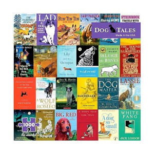 Re-Marks �Dog Tales� Literary Collage Puzzle, 1,000-Piece Jigsaw Puzzle For All Ages