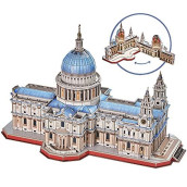 Cubicfun 3D Brain Teaser Puzzles For Adults 643 Pieces Large Challenge Britain Architecture Church Building Model Craft Kits Birthday Gift For Adults As Hobby, St.Paul'S Cathedral Gifts For Women Men