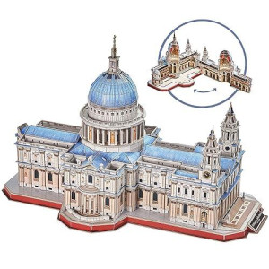 Cubicfun 3D Brain Teaser Puzzles For Adults 643 Pieces Large Challenge Britain Architecture Church Building Model Craft Kits Birthday Gift For Adults As Hobby, St.Paul'S Cathedral Gifts For Women Men