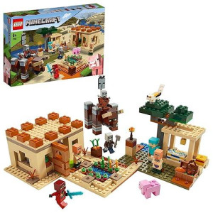Lego 21160 Minecraft The Illager Raid Village Building Set With Ravager And Kai, Adventure Toys For Kids