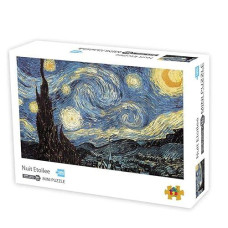 1000 Pieces Jigsaw Puzzles Adults The Smallest Size Starry Night Puzzles Difficult Famous Painting Thicker Paper Puzzle For Adult(Size 42.5X 30Cm)