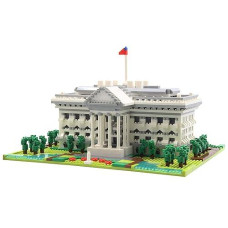 Dovob Architecture White House Micro Mini Blocks (2021Pcs) - 3D Puzzle Building Blocks Set Toys For Kids Or Adult