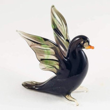 Pigeon Glass Small Figurine Hand-Blown Art Collectible Figures