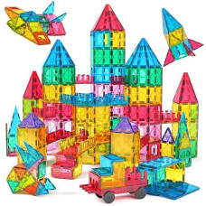 Jasonwell 65Pcs Magnetic Tiles Building Blocks Set For Boys Girls Preschool Educational Magna Construction Kit Stacking Stem Toys Birthday Gifts For Kids Toddlers 3 4 5 6 7 8 9 10 + Year Old