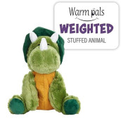 Warm Pals - Dino Dinosaur - 1.5Lbs - Cozy Microwavable Lavender Scented Plush Toys - Heated Stuffed Animal - Heatable Coolable Bedtime Comfort Plushie