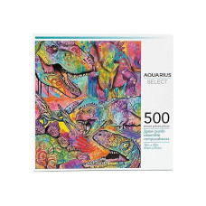 Aquarius Dean Russo Dinosaurs 500 Piece Jigsaw Puzzle - Glare Free - Precision Fit - Virtually No Puzzle Dust - Officially Licensed Dean Russo Merchandise & Collectibles - 16 X 20 Inches, Multicolor