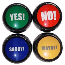 Joffreg Set Of 4,The No, Yes, Sorry And Maybe Sound Buttons