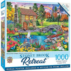 Masterpieces 1000 Piece Jigsaw Puzzle For Adults, Family, Or Kids - Stoney Brook Cottage - 19.25"X26.75"