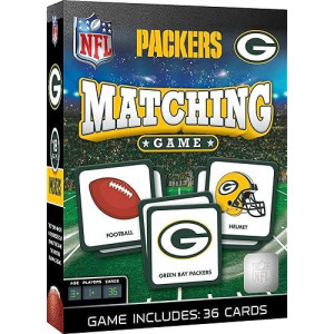 Masterpieces Sports Games - Green Bay Packers Nfl Matching Game - Game For Kids And Family - Laugh And Learn