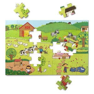 Melissa & Doug Natural Play Giant Floor Puzzle: On The Farm (35 Pieces)