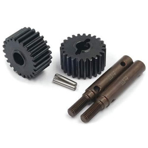Yeah Racing 23T Hd Tool Steel Shaft & Steel Portal Drive Output Spindle Gear 2Pcs For Traxxas Trx-4Trx4-066