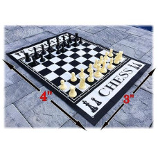Matty'S Toy Stop Deluxe Large Chess (Indoor/Outdoor) Game With 6" King, 4' X 3' Game Mat With With Anchors