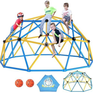 Upgrade Your Backyard Fun With Zupapa 10Ft Decagonal Dome Climber - Supports 1000Lbs And Easier Assembly For Kids To Enjoy (Blue)