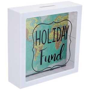 Ootb Holiday Fund Money Box, White, 15 Cm