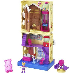 Polly Pocket Pollyville Candy Store With 4 Floors Of Fun, Micro Polly & Lila Dolls, 1 Sticker Sheet And 5 Micro Accessories