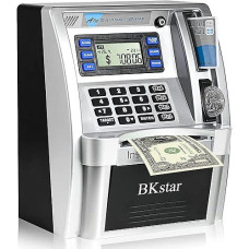 2024 Upgraded Atm Piggy Bank For Real Money Kids Adults With Debit Card, Bill Feeder, Coin Recognition, Balance Calculator, Digital Electronic Savings Safe Machine Box, Hot Gift For Boys Girls