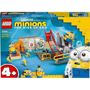 Lego 75546 Minions In Gru'S Lab Building Toy With Otto And Kevin Minion Figures, Collectible Gifts For 4 Plus Year Old Girls And Boys