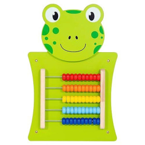Spark & Wow Frog Activity Wall Panel - Ages 18M+ - Montessori Sensory Wall Toy - Abacus Activity - Busy Board - Toddler Room D