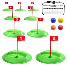 Gosports Pure Putt Challenge Mini Golf Game - Build Your Own Course At Home, The Office Or On The Green - Includes 9 Holes, 4 Balls, Dry-Erase Scorecard, Tote Bag & Rules