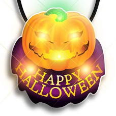 Blinkee Happy Halloween Pumpkin Flashing Body Light Necklace