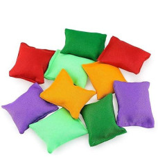 Hslife 20 Pack Colorful Nylon Bean Bags For Bean Bag Toss Game(2" X 2" Assorted Colors)