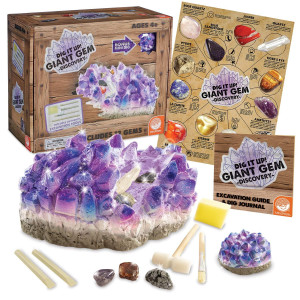 Mindware Dig It Up Discoveries (Giant Gem) Includes 1 Giant Gem, Chiseling Tools, Instructions And Gemstone Poster - Ages 4 And Up