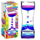 Yue Motion Liquid Motion Bubbler Visual Sensory Timer, 2 Minute Liquid Timer- New Big Calming Sensory Bubbler Toy (Single Pack)