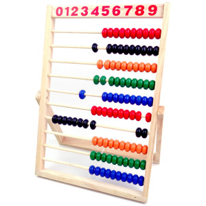 Magikon Wooden Counting Number Frame, 10 Rows Abacus For Kids Learning Math (11-1/2-Inch)
