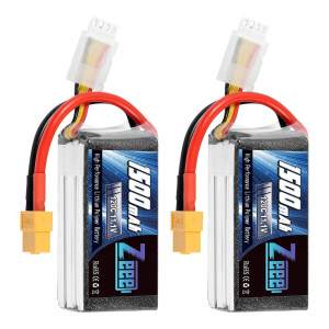 Zeee 11.1V 120C 1500Mah 3S Rc Lipo Battery Graphene Battery With Xt60 Plug For Fpv Racing Drone Quadcopter Helicopter Airplane Rc Boat Rc Car Rc Models(2 Pack)