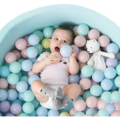Trendbox Ball Pit Balls 100 - Macaron Colors Balls For Ball Pit Non-Toxic Free Bpa Soft Plastic Balls For Ball Pit Play Tent Baby Playhouse Pool Birthday Party Decoration (A-5 Macaron Colors)