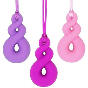 Sensory Chew Necklace For Kids, Girls - Oral Sensory Chew Toys Teether Necklace Chewing Necklace Teething Necklace - Designed For Autism, Adhd, Oral Motor Girls - Bpa Free & Durable (Twist)
