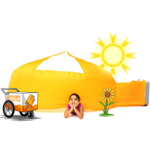 The Original Air Fort Build A Fort In 30 Seconds, Inflatable Fort For Kids (Creamsicle Orange)
