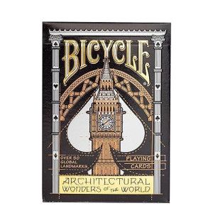 Bicycle Architectural Wonders Of The World Playing Cards, Black