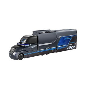 Disney Pixar Cars Jackson Storm Launching Hauler, Miniature Racecar Carrier Toys For Racing Play, Small, Portable, Collectible Automobile Toys Based On Cars Movies, Toys For Kids Age 3 And Up