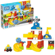 Mega Bloks Peek A Blocks Schoolhouse With Big Building Blocks, Building Toys For Toddlers (42 Pieces)