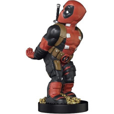 Exquisite Gaming: Marvel: Deadpool Rear View - Original Mobile Phone & Gaming Controller Holder, Device Stand, Cable Guys, Licensed Figure Red