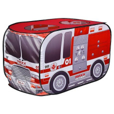 Pop Up Fire Truck - Indoor Playhouse For Kids | Red Engine Toy Gift For Boys And Girls - Sunny Days Entertainment, Multi