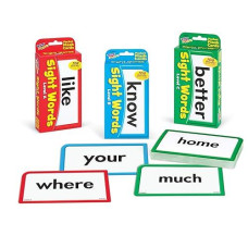 Trend Enterprises Sight Words Bundle - Pocket Flash Cards Set - For Home, Travel, Classroom