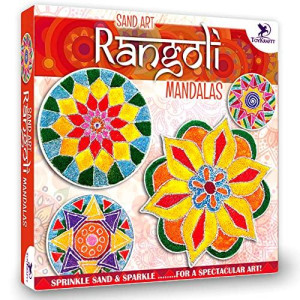 ToyKraft: Sand Art Kit Rangoli Mandala, Sand Art Activity Kit for Kids, Art and craft, gift Item for 6 Year olds (Pack of 1)
