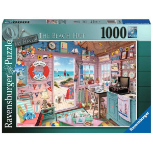Ravensburger My Beach Hut, My Haven 1000 Piece Jigsaw Puzzle For Adults - Every Piece Is Unique, Softclick Technology Means Pieces Fit Together Perfectly