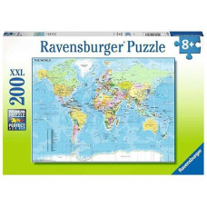 Ravensburger 12890 The World 200 Piece Puzzle For Kids - Every Piece Is Unique, Pieces Fit Together Perfectly