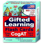 Testingmom.Com Cogat Test Prep Flash Cards - Grade 6 (Level 12) - Grade 7 (Level 13/14) - 140+ Practice Questions - Tips For Higher Scores On The 6Th Grade - 7Th Grade Cogat - Verbal & Non-Verbal