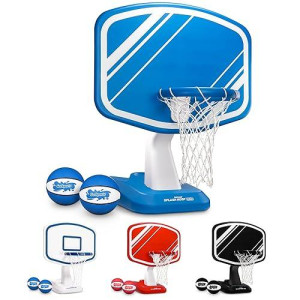Gosports Splash Hoop Swimming Pool Basketball Game, Includes Poolside Water Basketball Hoop, 2 Balls And Pump - Choose Your Style