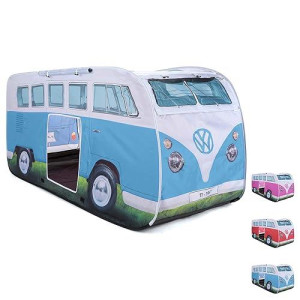 Volkswagen Camper Van Kids Pop Up Tent - Official Vw Upf50+ Foldable Play Tent For Girls Boys - Multiple Colours
